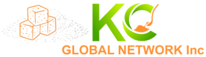 Full official logo of KC Global Network Inc, the trusted supplier of bulk cane sugar and organic sugar